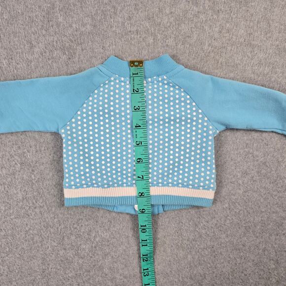 Nike Jacket Infant Size 0-3 months Blue White Polka Dot Pink Trim - Picture 10 of 11